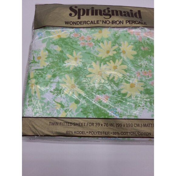 Vintage Springmaid Twin Fitted Sheet Michelle New in Package Old Stock - Picture 3 of 7